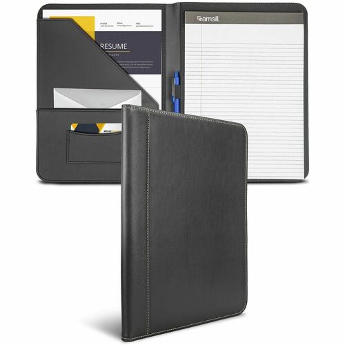 Pdf Leather, Contrast Stitch Black