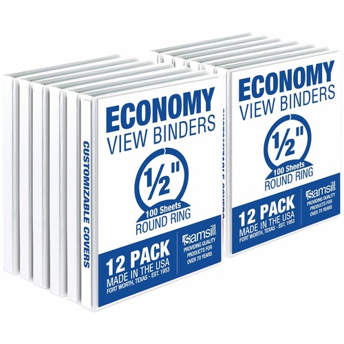 Binder, View, Value, 1/2" 12/CT