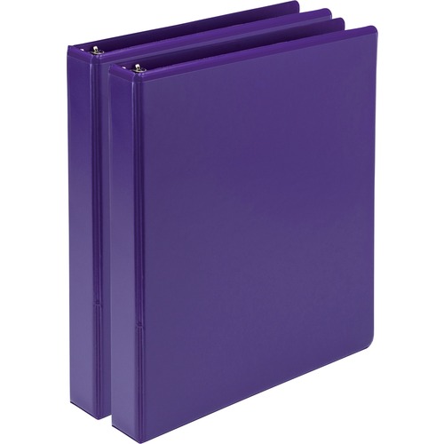 Presentation Binder, 11" x 8-1/2", 1" Cap, Purple 2/PK