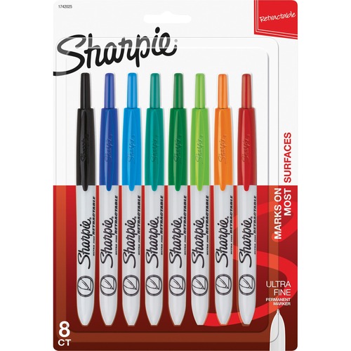 Marker, Sharpie, Retractable, Ultrafine 8/ST