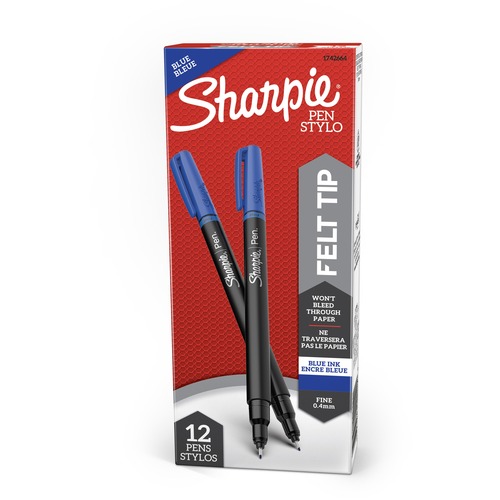 Pen, Sharpie, Fine, Blue 12/DZ