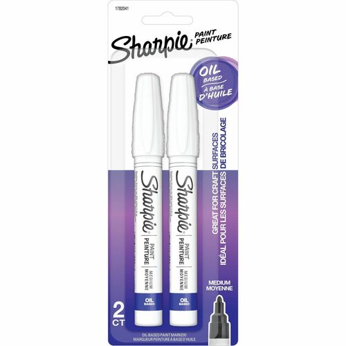 Marker, Sharpie, Paint/Oil, Medium, White 2/PK