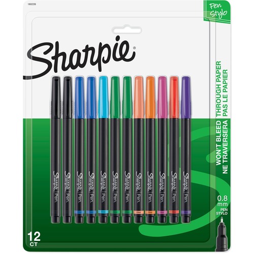 Pen, Sharpie, Fine, Assorted 12/PK