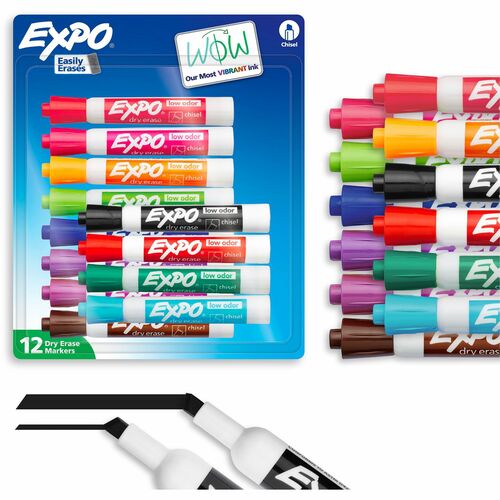 Marker, Dryerase, Assorted 12/PK