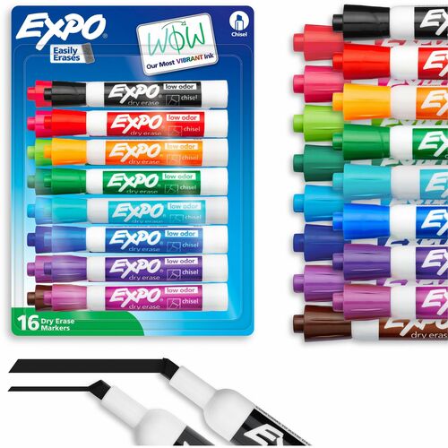 Marker, Expo, Chisel, Assorted 16/PK