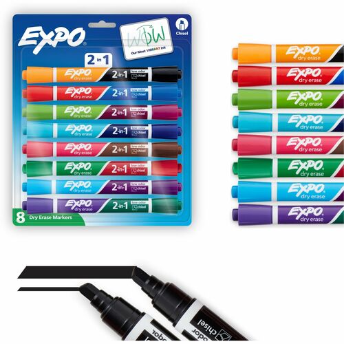Marker, Expo, Dual, Chisel 8/PK