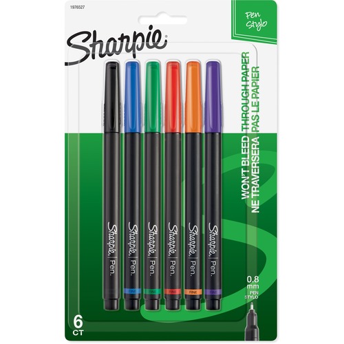Pen, Sharpie, Fine, Assorted 6/PK