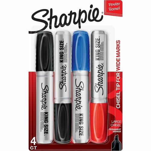 Marker, Sharpie, King, Assorted 4/PK