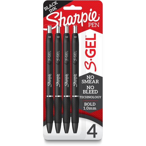 Pen, Gel, Sharpie, 1.0 Millimeter, Black 4/PK
