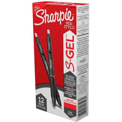 Pen, Sharpie, Gel, .5, Red, Dozen 12/DZ