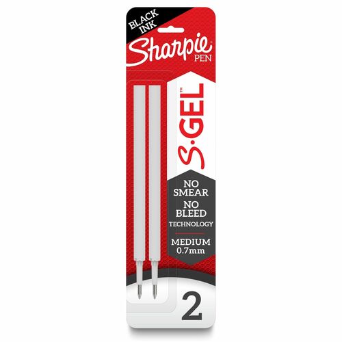 Refills, Sharpie S-Gel, 0.7mm, Black 2/PK