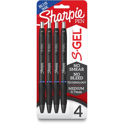 Pen, Gel, Sharpie, 0.7 Millimeter, Blue 4/PK