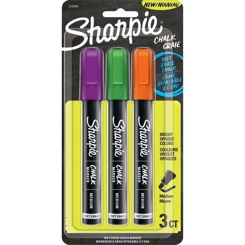Marker, Sharpie, Chalk, Astd, 3 3/PK