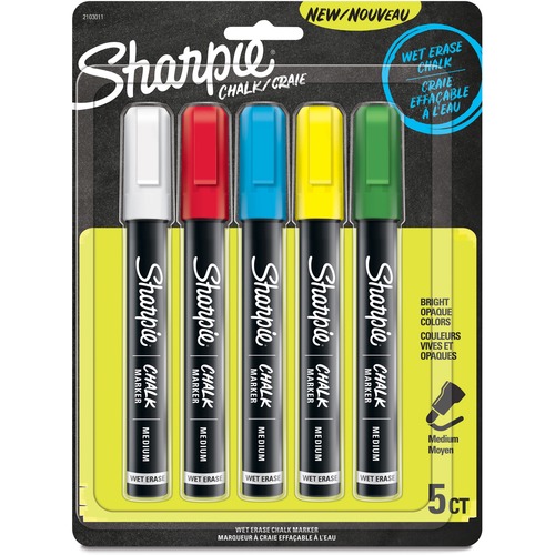 Marker, Sharpie, Chalk, Assorted 5/PK