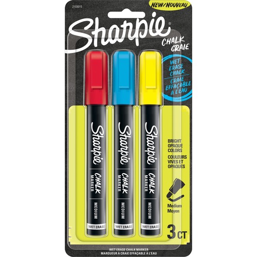 Marker, Sharpie, Chalk, Astd, 3 3/PK