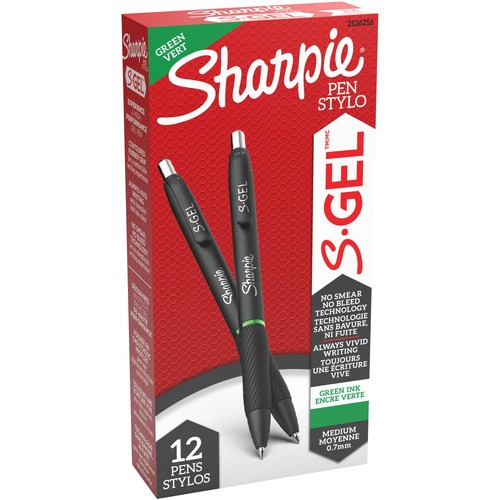 Pen, S-Gel, 0.7 Millimeter, Green 12/DZ