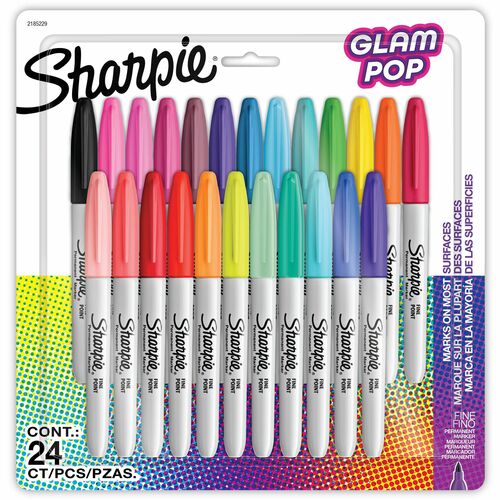 Marker, Sharpie, Fine, Glampop, Asst. 24/PK