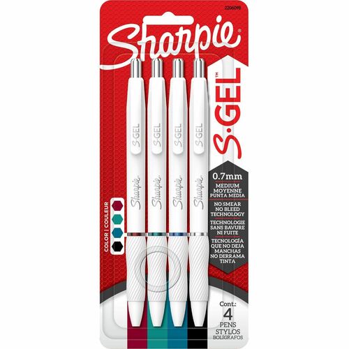 Pen, S-Gel, White, Classic 4/PK