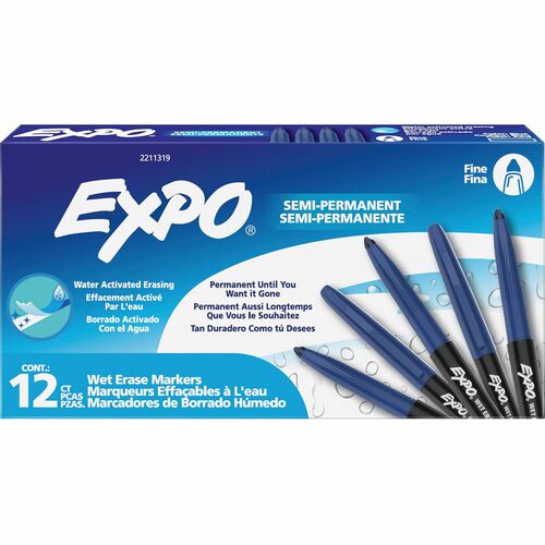 Marker, Expo, Whiteboard, Fine, Blue 12/DZ