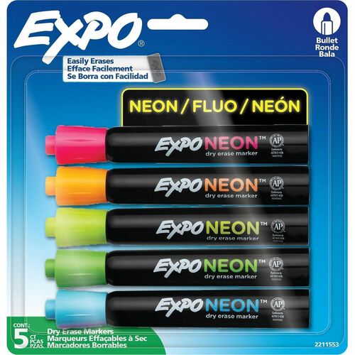 Marker, Expo, Neon, Bullet 5/PK