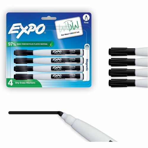 Marker, Expo, Magnum, Fine, Black 4/PK