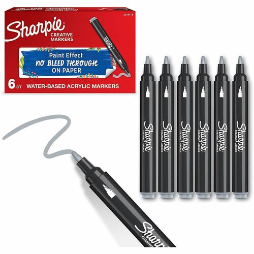 Marker, Sharpie, Bullet, Gray 6/BX
