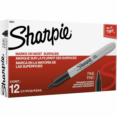 Marker, Sharpie, Fine, Black 12/DZ