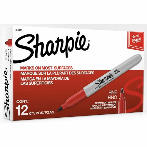 Marker, Sharpie, Fine, Red 12/DZ
