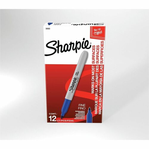 Marker, Sharpie, Fine, Blue 12/DZ