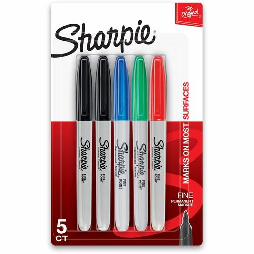 Marker, Sharpie, Fine, Assorted 5/PK