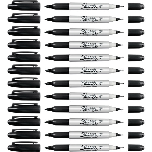 Marker, Sharp, Twin Tip Black UPC 12/BX