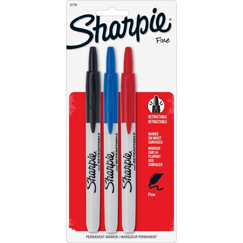Marker, Sharpie, Retractable, Fine 3/ST