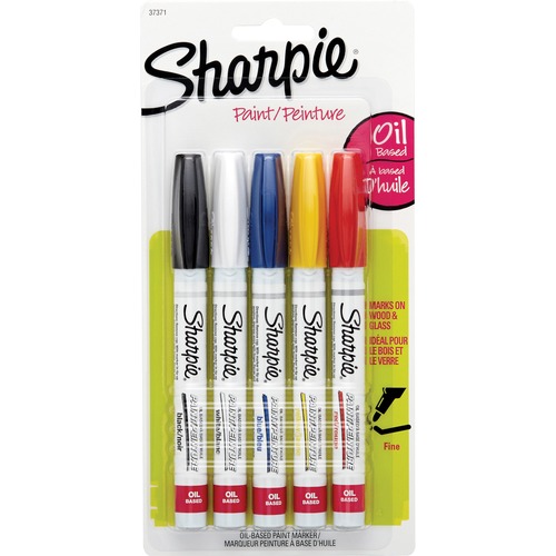 Marker, Oil Based, Fine, Ast 5/PK
