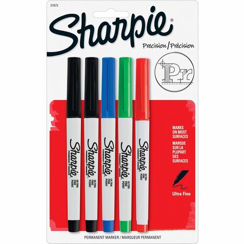 Marker, Sharpie, Ultra Fine Needle, Assorted 5/PK