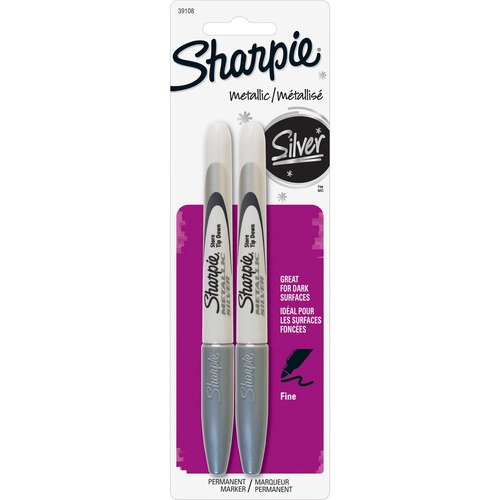 Marker, Sharpie, Metallic, Fine, Super Round 2/PK