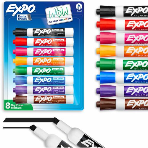 Marker, Expo, Chisel, Assorted 8/PK