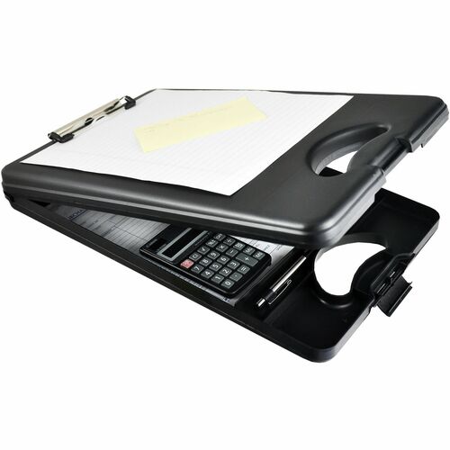 Portable Desktop Clipboard, 1/2" Storage, 10" x 16", Black