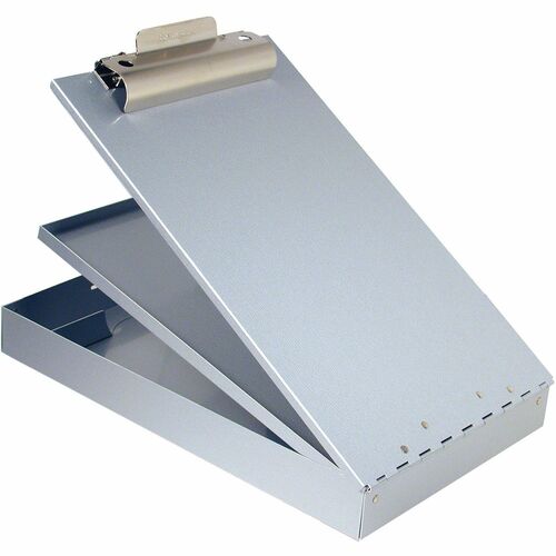 Storage Clipboard, Pencil Tray, 9" x 2-3/4" x 16-1/4", Aluminum