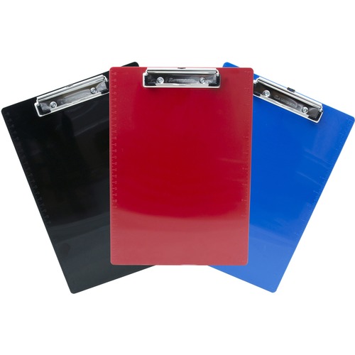 Clipboard, Recycled Plastic, 9" x 4/5" x 14-3/4", Ast 3/PK