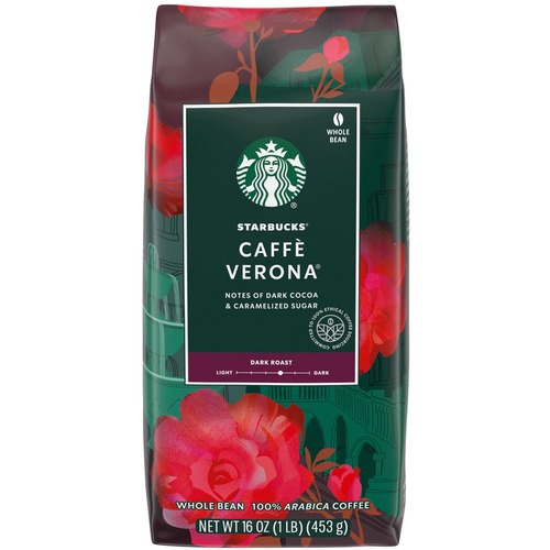 Coffee, Dark Roast, Whole Bean, 16 oz., Multi
