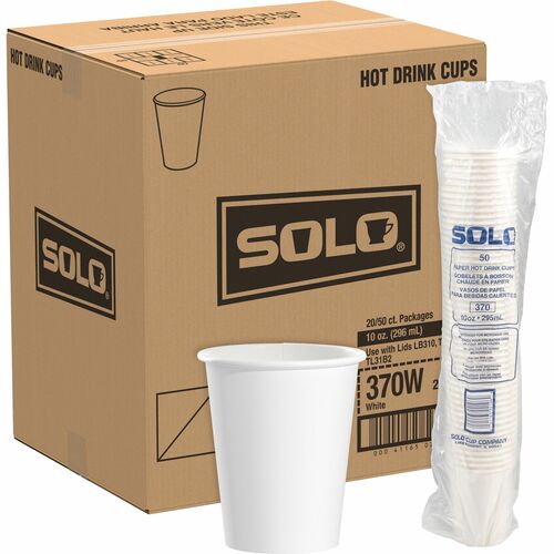 Cup, Hot, Paper, 10 Oz, 50/PK 20/CT