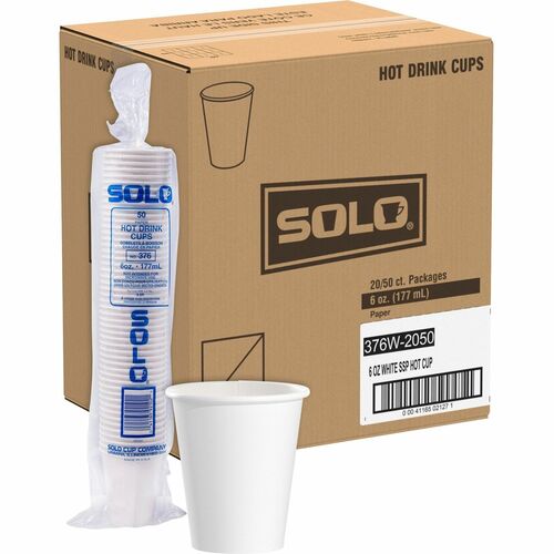 Cup, Hot, 6 Oz, White, 50/BG 20/CT