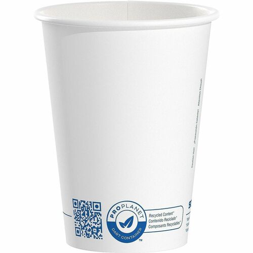 Cup, Paper, Recycled, 12z, White/Beige, 50/PK 20/CT