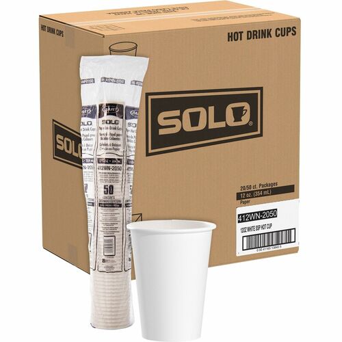 Cup, Hot, 12 Ounce, White, 50/BG 20/CT