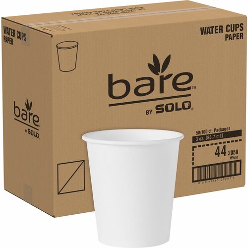 Cup, Water, Flat Bottom, 3 Oz, 100/PK 50/CT