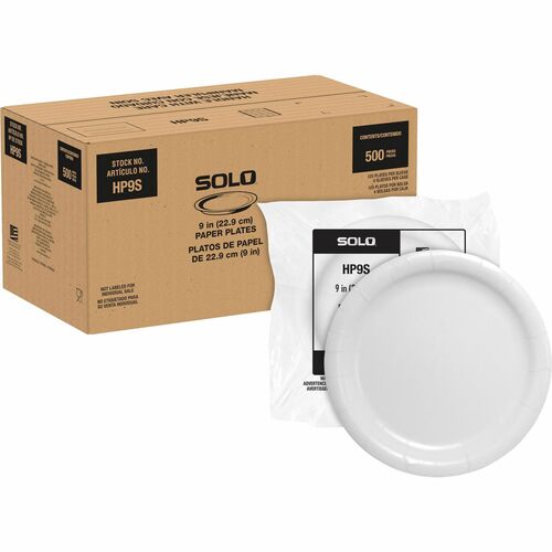 Plate, Paper, Heavy-Duty, 9", 125/PK 4/CT