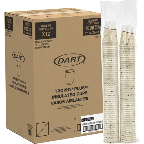 Cup, Foam, Hot/Cold, Trophy, 12 Ounce, 100/PK 10/CT