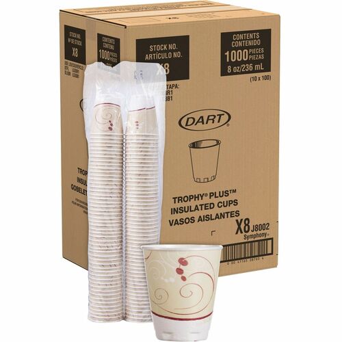 Cup, Trophy Symp, 8 Oz, 100/PK 10/CT