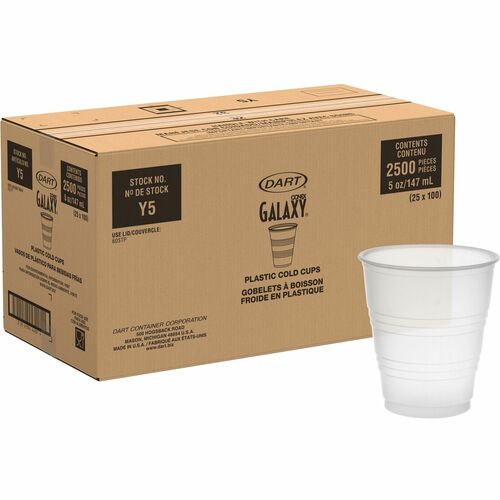 Cup, Plastic, Cold, 5 Ounce, Translucent, 100/BG 25/CT