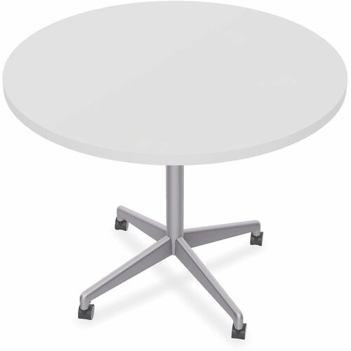 Table, Zia, Flip, 36 Rd, Cst, Ms, White 6/BD